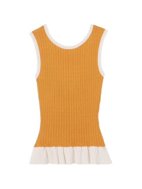 Claudie Pierlot ruffled scallop top