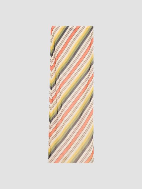 Jean Paul Gaultier Women's Retro Stripe Mesh Maxi Skirt - Multicolor
