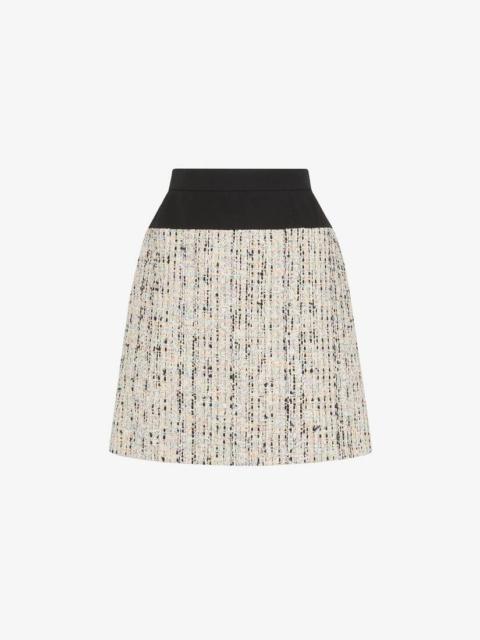 Women's Hybrid Tweed Mini Skirt in Multicolor