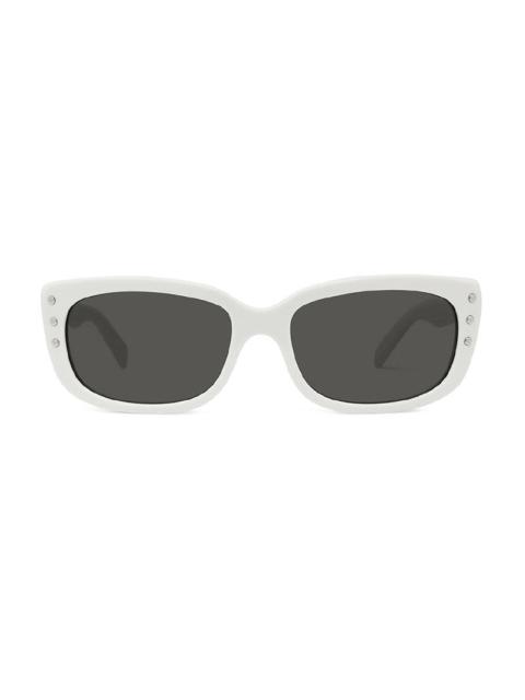 CELINE Celine CL40072I25N Oval Full Rim Sunglasses — White