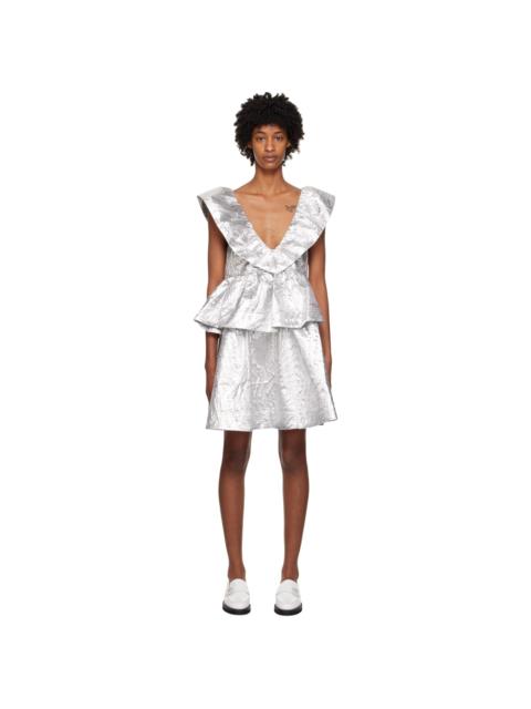 Silver Layered Minidress