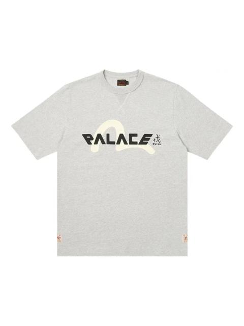 PALACE Palace x Evisu Logo T-shirt 'Grey Marl' 2ESPAM4TS1153XXCTGRYH