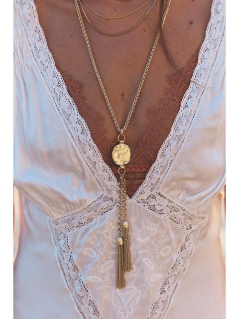 FREE PEOPLE Saskia Tassel Pendant Necklace