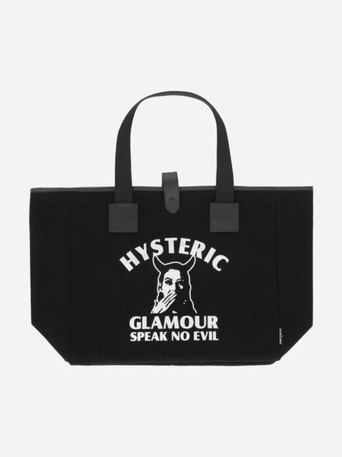 Hysteric Glamour Speak No Evil Tote Bag Black