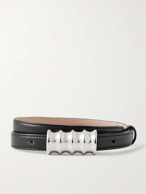 【関税込み】KHAITE ブラック The Medium Julius ベルト Khaite Medium Julius Suede Belt In Black | ModeSens