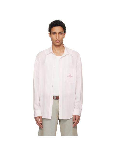 Wooyoungmi White & Pink Striped Shirt