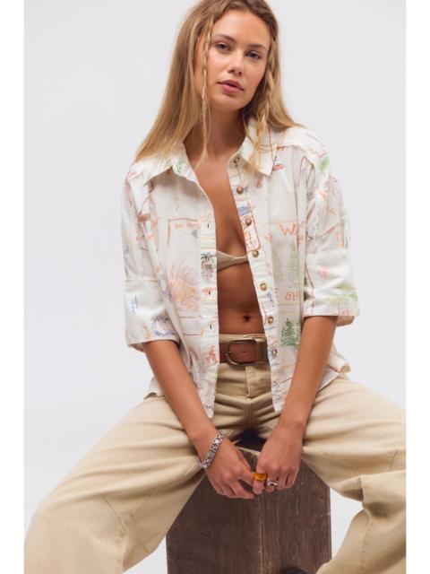 FREE PEOPLE We The Free Seaside Printed Top