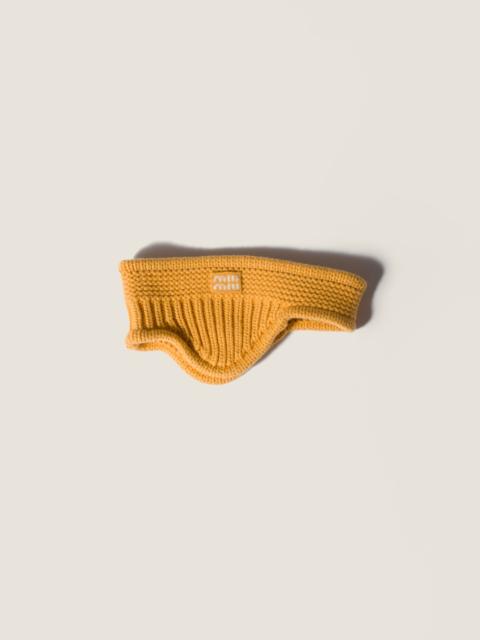 Miu Miu Wool and cashmere headband with ear flaps