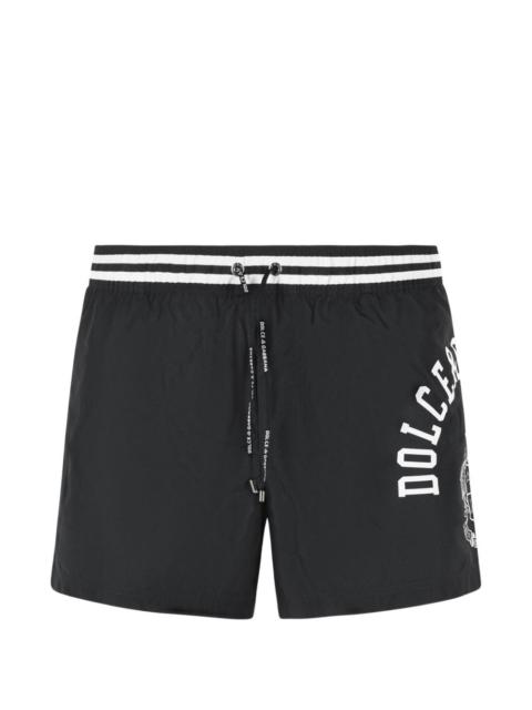 Dolce & Gabbana contrast logo print swimsuit