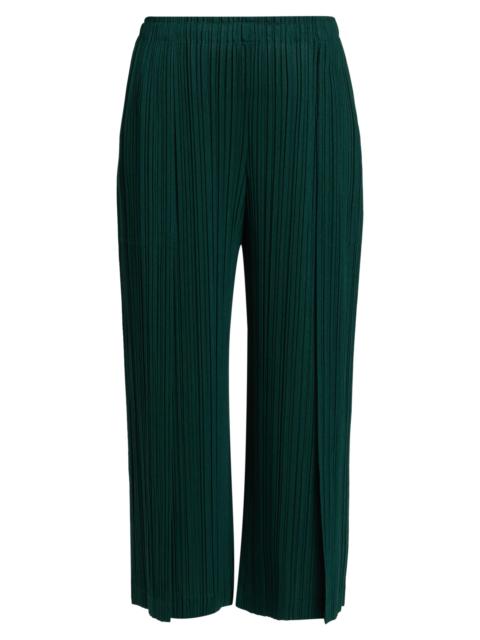 Pleats Please Issey Miyake Women's Plissé Pleats Crop Pants - Dark Green