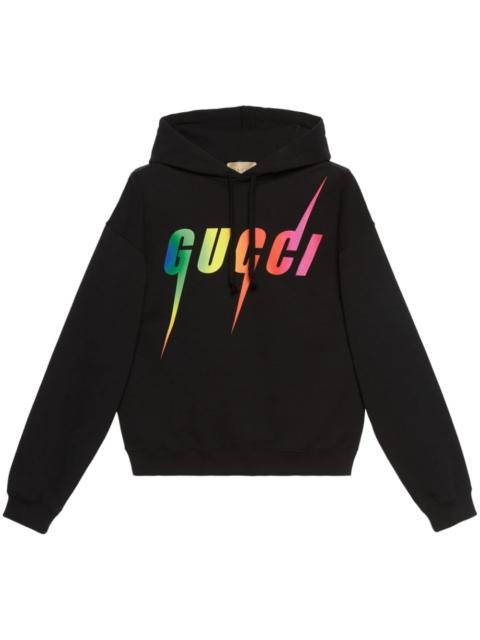 GUCCI logo-print cotton hoodie