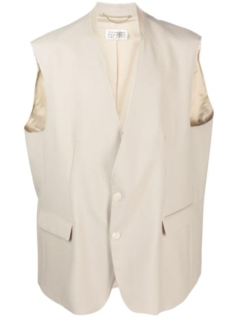 MM6 Maison Margiela V-neck button-fastening waistcoat