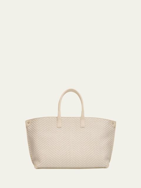 AKRIS Ai Small Braided Leather Top-Handle Bag