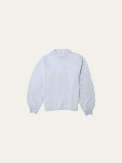 Balloon-Sleeve Cashmere Sweater