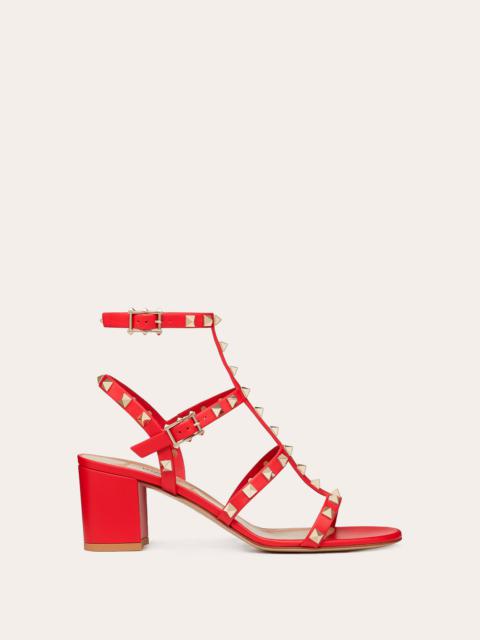 ROCKSTUD CALFSKIN ANKLE STRAP SANDAL 60 MM