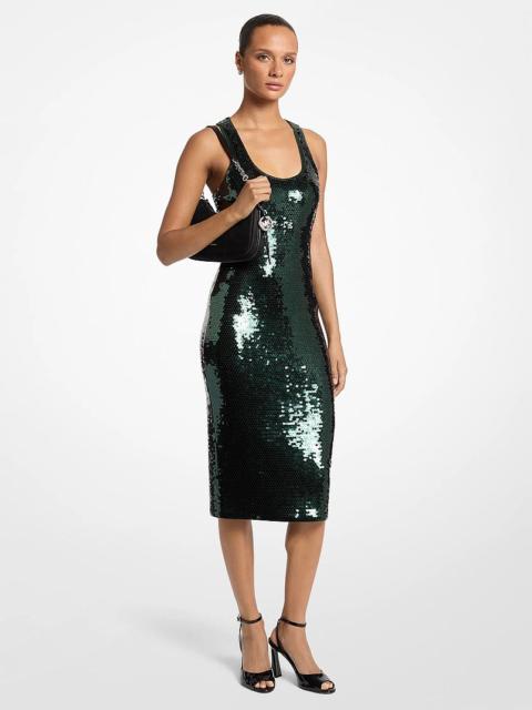MICHAEL KORS Sequin Embellished Racerback Dress