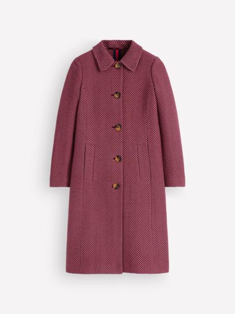 BODEN Aylesford Longline Coat-Herringbone