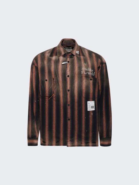 Maison MIHARAYASUHIRO Vintage Like Stripe Shirt Brown