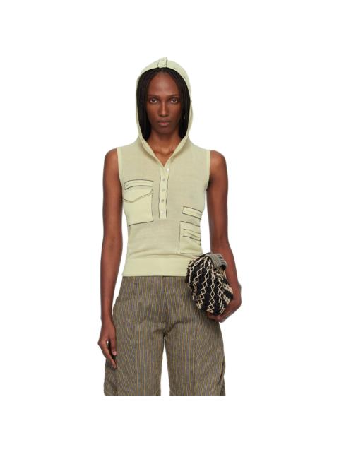 Kiko Kostadinov Green Kreiner Knit Rollneck Tank Top