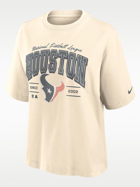 Nike Houston Texans Vintage Mod Boxy Women's Nike NFL T-Shirt