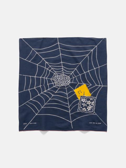 Kapital Fastcolor Selvedge Bandana (SPIDER PECKISH RAINBOWY) Navy