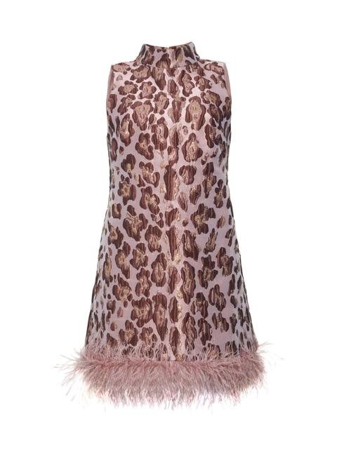 Cara Cara Tay Dress
Sleeveless Animal Jacquard Shift Adorned with a Stylish Mock-Neck