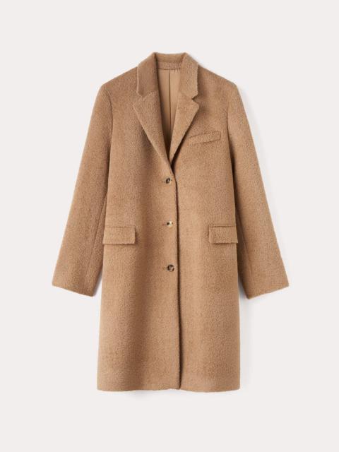Tailored wool-teddy coat chestnut