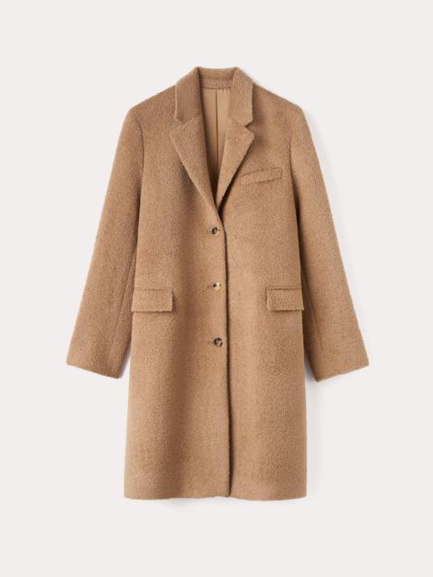 Oversized two-tone wool and cashmere-blend coat