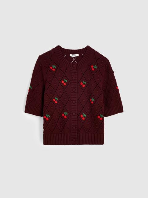 Madewell Embroidered Bauble Pointelle-Stitch Cardigan