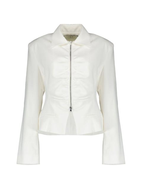 IRO ruched zip-up jacket