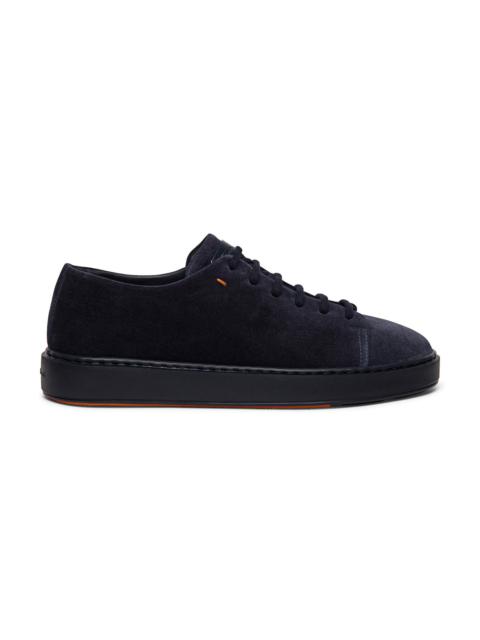 Santoni Men’s blue suede sneaker