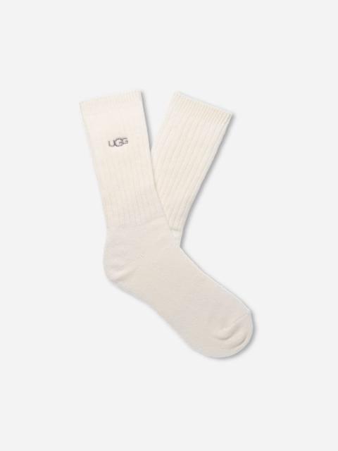 UGG ® Men's Trey Rib Knit Crew Polyester Blend/Recycled Materials in White
