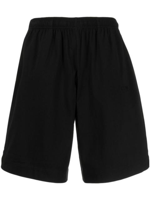 slip-on cotton track shorts