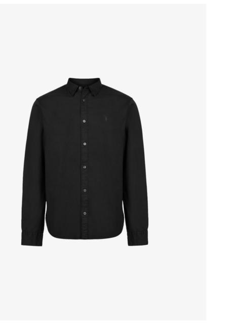 ALLSAINTS Hawthorne Logo-Embroidered Slim-Fit Stretch Cotton Shirt