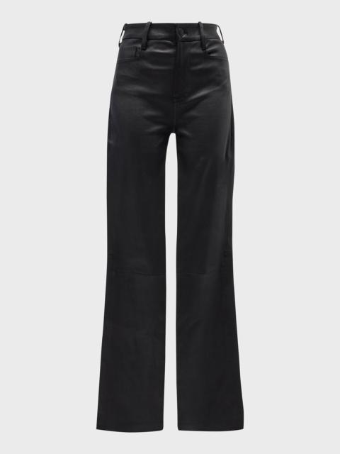Vince Bootcut Stretch Leather Pants