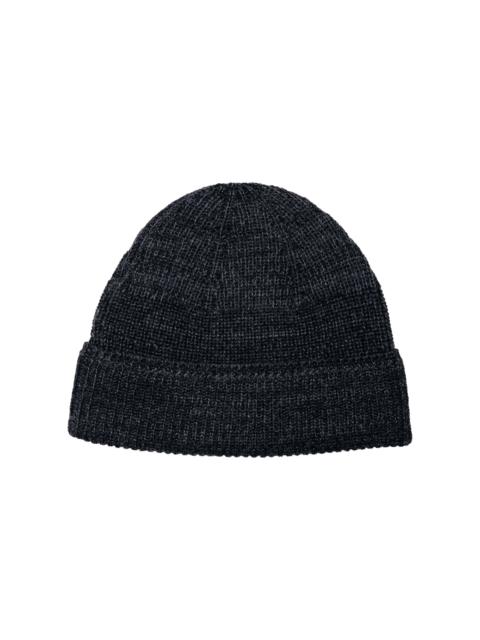 NORSE PROJECTS Wool Cotton Rib Beanie Dark Grey Melange