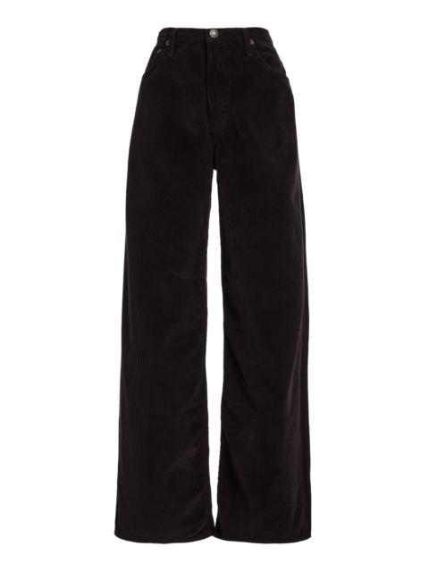 Keira Corduroy Low-Rise Baggy Jeans brown