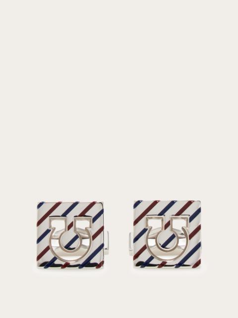 FERRAGAMO Square Gancini cufflinks