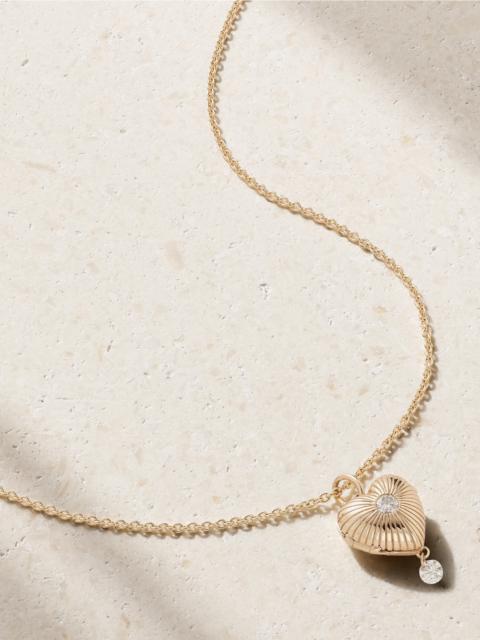 PERSÉE Locket 9-karat Gold Diamond Necklace