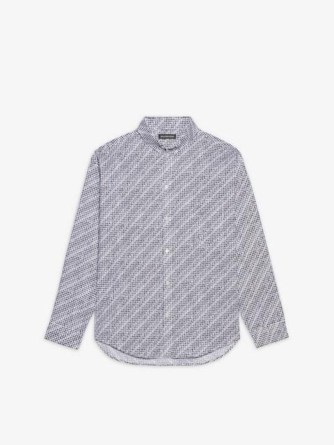 BALENCIAGA Men's Archive Letters Shirt in Black