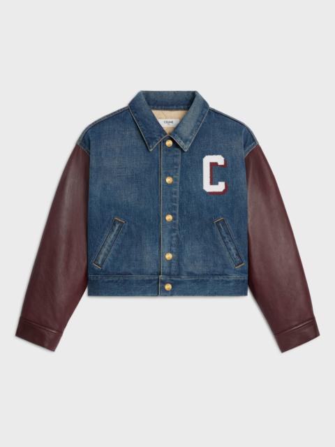 CELINE celine paris jacket in dark union wash denim