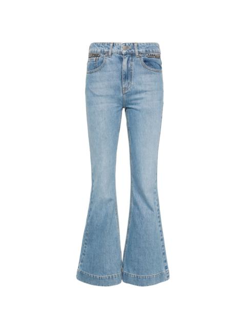 Stella McCartney Falabella chain flared jeans