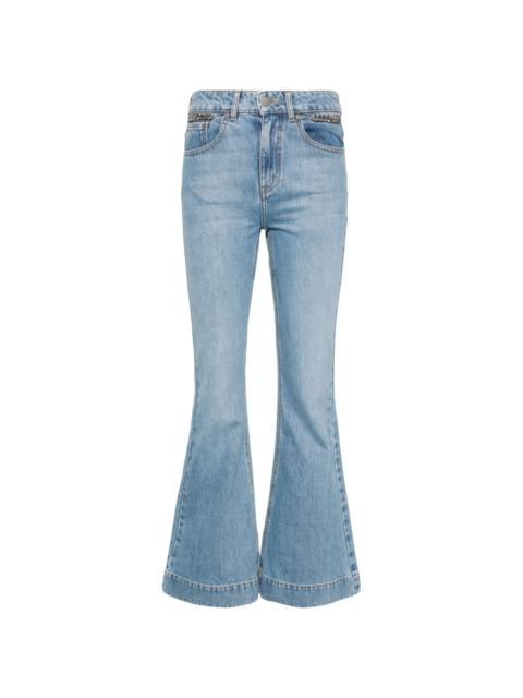 Falabella chain flared jeans