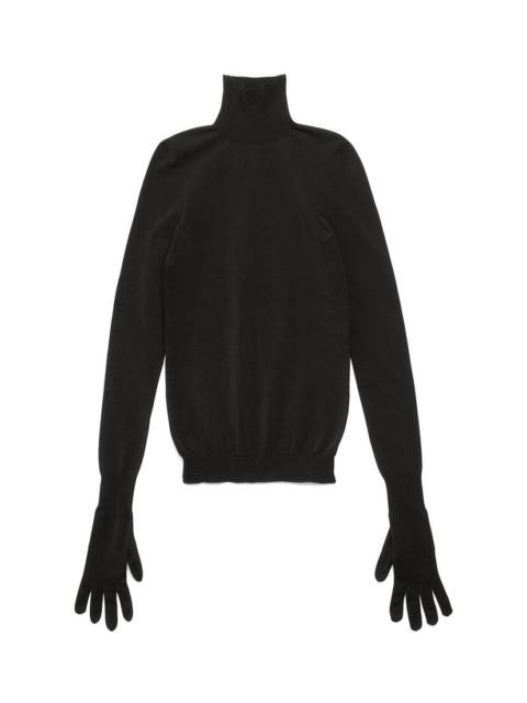 BALENCIAGA Women's Gloves Sweater in Black