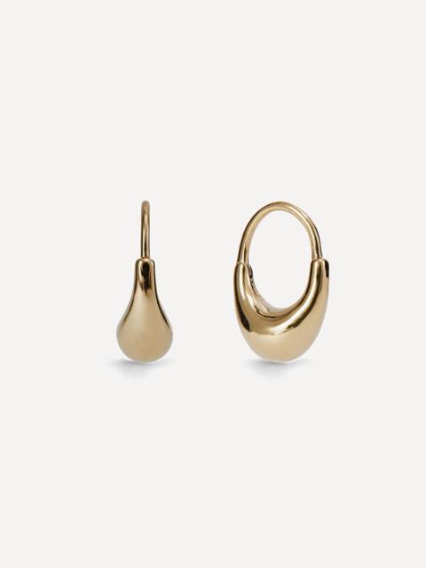 Otiumberg 14ct Gold Plated Vermeil Silver Small Roscida Drop Hoop Earrings