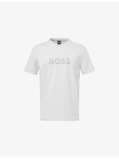 BOSS Sun-Protection Regular-Fit Cotton-Jersey T-Shirt