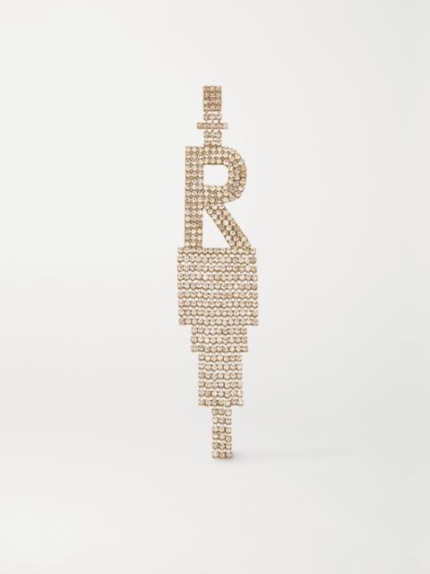 RETROFÊTE Alphabet Rhodium-plated Crystal Single Earring