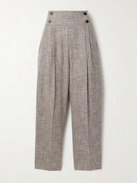 Loro Piana Pleated wool-blend tapered pants
