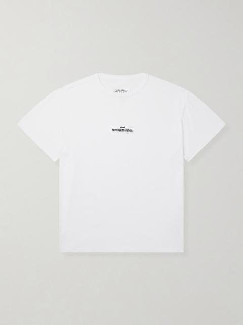 Maison Margiela Logo-Embroidered Cotton-Jersey T-Shirt