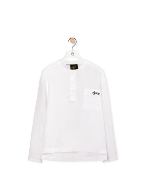 Loewe Buttoned pullover shirt in linen